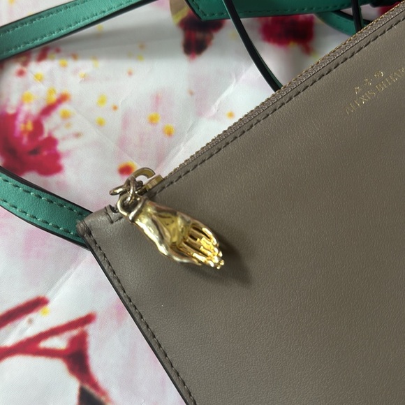 ALEXIS BITTAR - IN MY DREAMS POUCH CROSSBODY - SEA FOAM/TAUPE - Picture 9 of 12